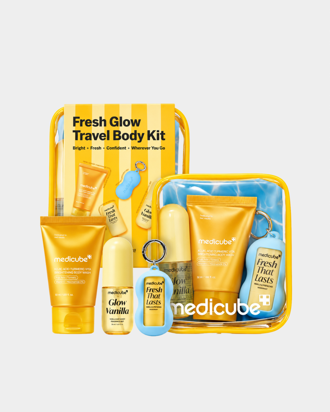 Medicube Fresh Glow Travel Body Kit, 50мл, 8г, 30мл